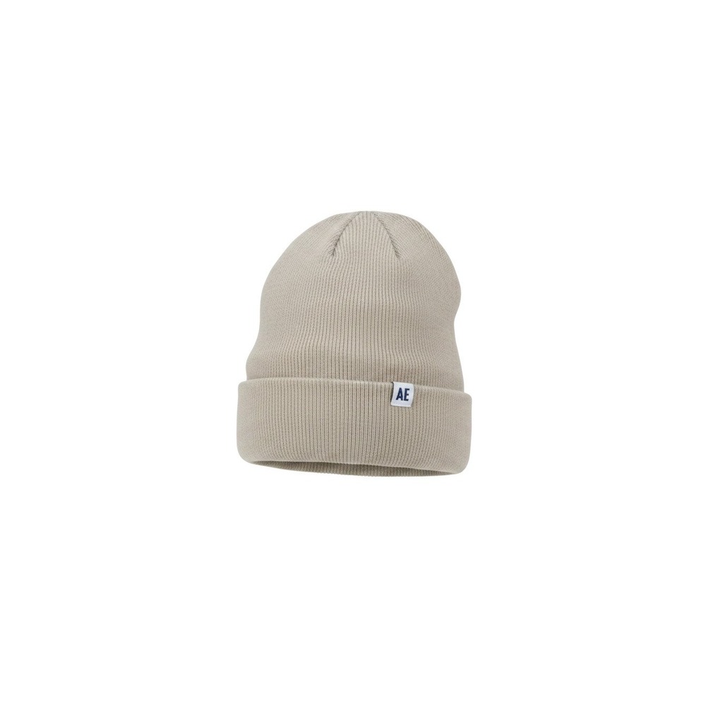 American Eagle Beanie Mens One Size Tan Beige Excellent Ribbed Knit Hat